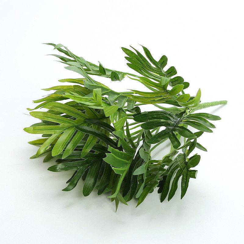 Artificial Pothos & Monstera Leaves Wall Decor for Living Room - Small Potted Greenery Arrangement
