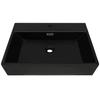 VidaXL Ceramic Black Washbasin with Tap Hole 60.5x42.5x14.5 Cm Sink 142742