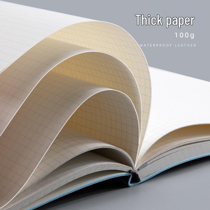 Hand-Painted Grid Notebook: Stylish A5/B5 for College Students with Thick Pages, A4 Journal