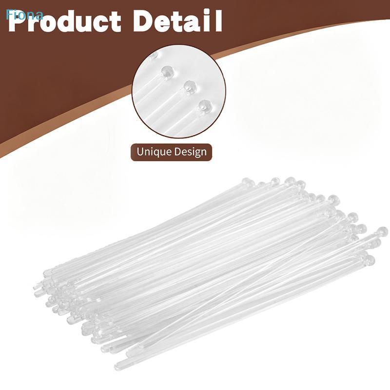 100PCS 18cm Clear Plastic Cocktail Stirrers,Disposable Drink Stirring Sticks for Coffee,Cocktails,and Parties