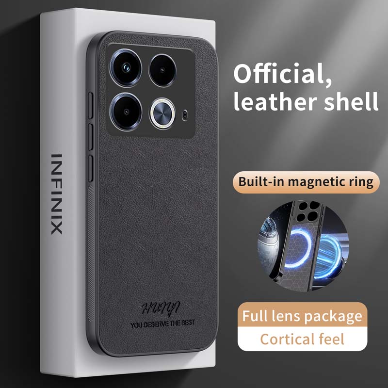 For Infinix Note 40 Case Luxury Leather Magnetic Case for Infinix Note40 HOT 40 40PRO Spark Go Wireless Charge Protection Cover