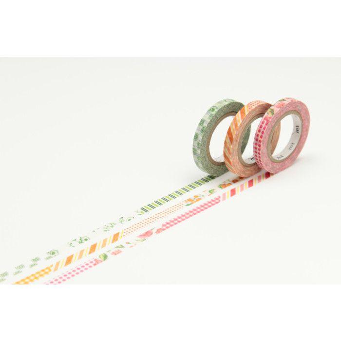 Masking Tape - MT - Set 3 Rolls - 6mm X 10m - Washi Paper - Repositionable