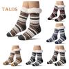 Ultra-thick Cashmere Slipper Socks Winter Warm Fuzzy Home Socks with Non-Slip Silicone Grips for Women Men