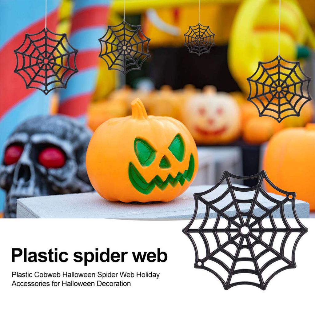 20 Pcs Spider Web Felt Coasters Plastic Coasters Horror Decor Fashion Gifts