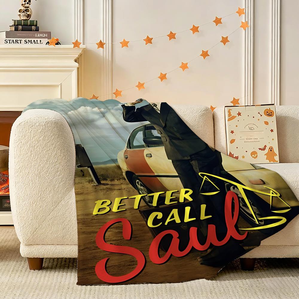 Classic Movie Better Call Saul Throw 240g Flannel Blanket Lightweight Soft Skin-friendly Summer Thin Throw Blanket