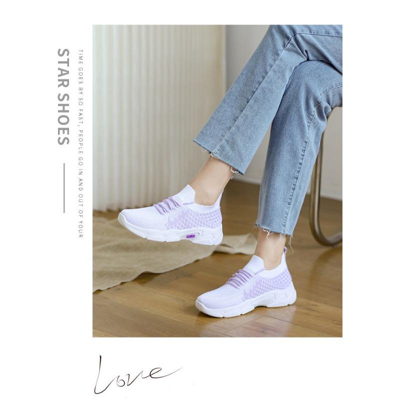 Women's Thick Soled Casual Color Blocked Breathable Sports Shoes Women's Shoes