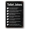 1 Vintage Metal Toilet Jokes Sign  Unframed Funny Bathroom Decor with 8 Humorous Plaques for Home Bar Cafe Restroom Foyer