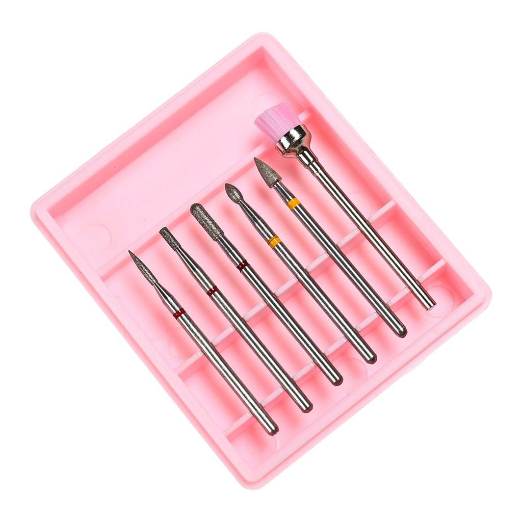 Nail Art Equipment Nail Bits for Nail Drills with Storage Case Travel Friendly Polish Removal for Milling Machines