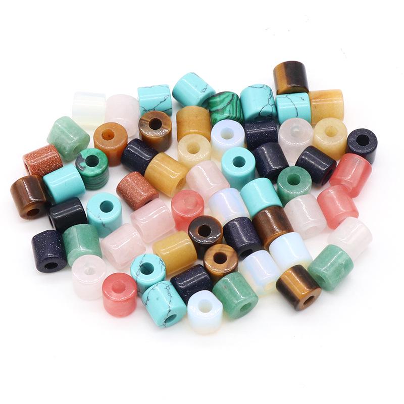 Large Hole Natural Crystal Agate Cylinder Beads 9x9mm, 3mm Hole, DIY Jewelry Accessories.