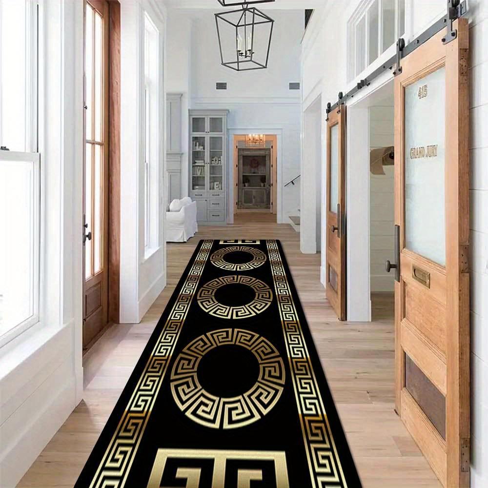 

VIKAMA Retro Geometric Kitchen Mat, Non-slip Corridor Long Rug, Dining Room and Laundry Room Mat, Home Decoration 50x160cm 20x63inch
