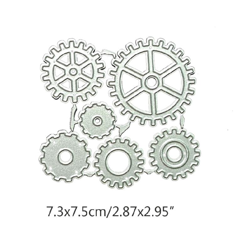 Gearwheel Cutting Dies Metal Stencil Decoration Home School Handmade