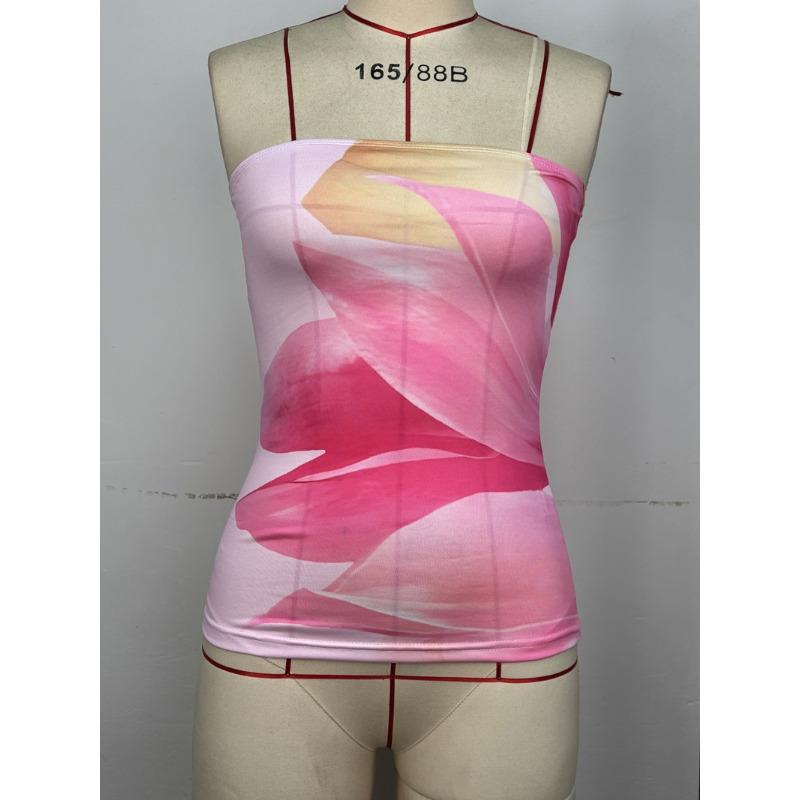 Printed Tube Top Womens Summer Updated Sleeveless Top Vest Women