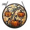 Horror Party Atmosphere Supplies Retro Halloween Pendant, Ghost/Bat/Spider Web/Pumpkin Head Print, Acrylic Disc Wall Decor Vintage Hanging Ornament