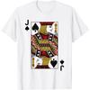 Jack of Spades Tshirt Blackjack Cards Poker 21 J Tee Shirt T-Shirt