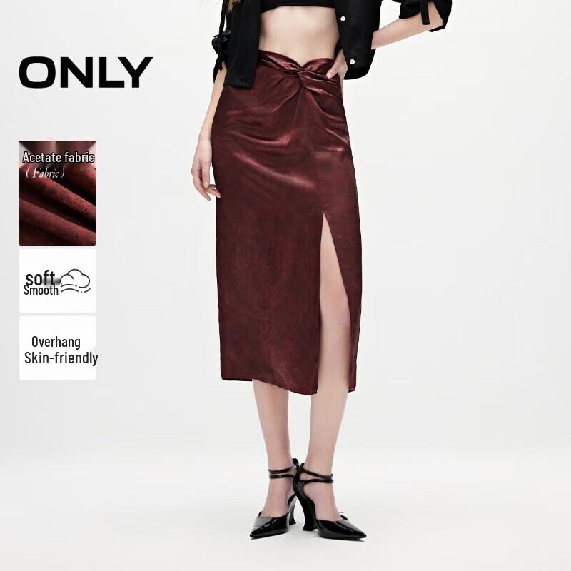 ONLY Women s High-Waist Slit Long Skirt M