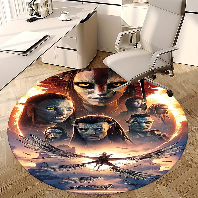 Avatar Movie Inspired Chair Mat - Round Carpet for Home Decor, Office Use, Living Room, Bedroom, Gift Idea0241b