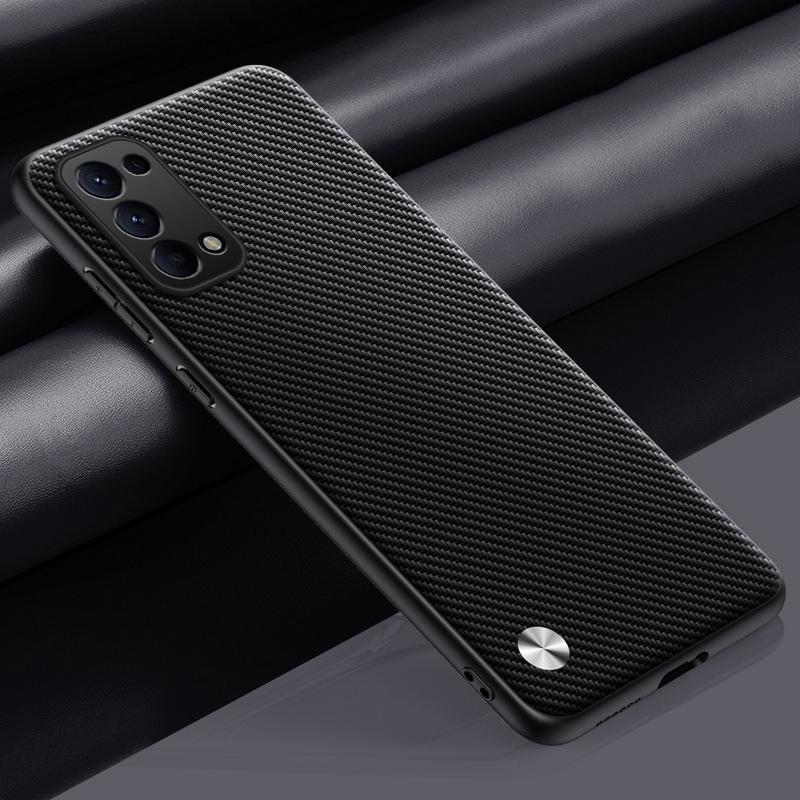 

Luxury PU Leather Case For OPPO A74 5G Back Cover Matte Silicone Shockproof Full Protection Phone Case For OPPO A54 5G Coque For OPPO A74 5G матовий чорний колір