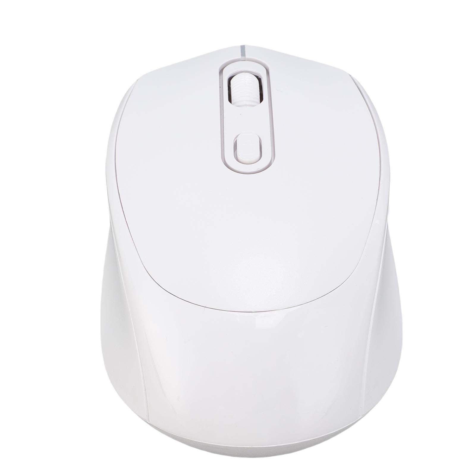 

Беспроводная мышь перезаряжаемая бесшумная 2 режима для игр 800 1200 1600 DPI регулируемая цвет макарон белый