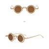 Durability Round Metal Sunglasses with Scratch Resistant Lenses Baby Sunglasses Accessories for Day Wear