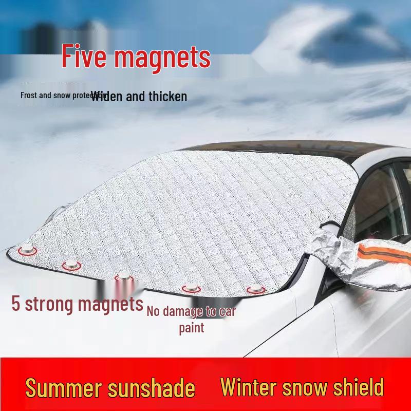 Car Windshield Snow and Sun Protection Cover - Thickened Heat-Insulating Shield for Winter