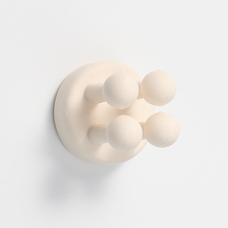 

Silicone Seamless Adhesive Bathroom Hook for Toothbrush, Razor, and More