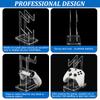 1set 2-Tier Transparent Acrylic Game Controller Display Stand Holders Controllers Desktop Organizer Stands Clear 9~19.5x9~13.9x0.45~0.75cm