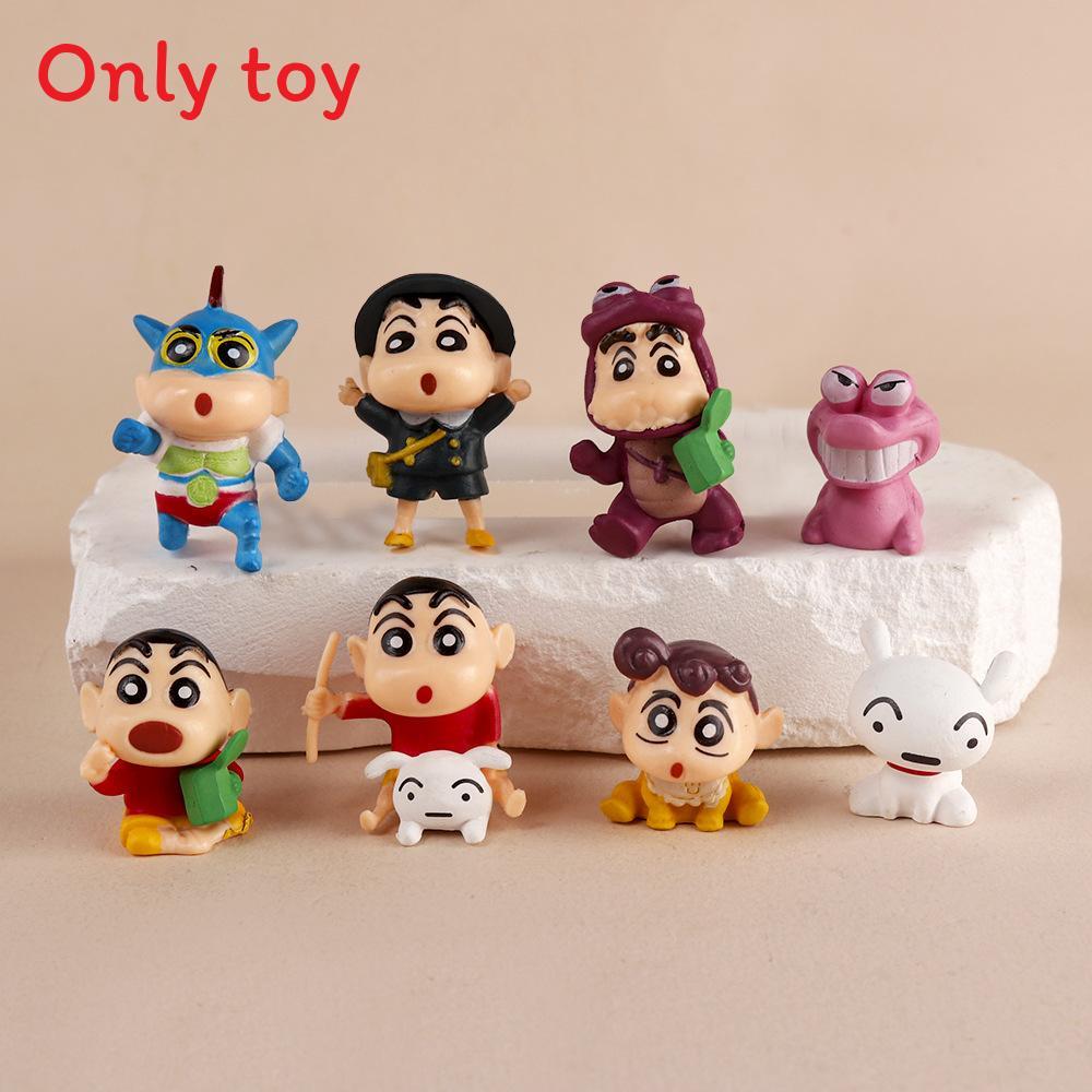 Crayon Shin Chan Character Miniature Figurine Set With Pvc For Desk Display And Collecting