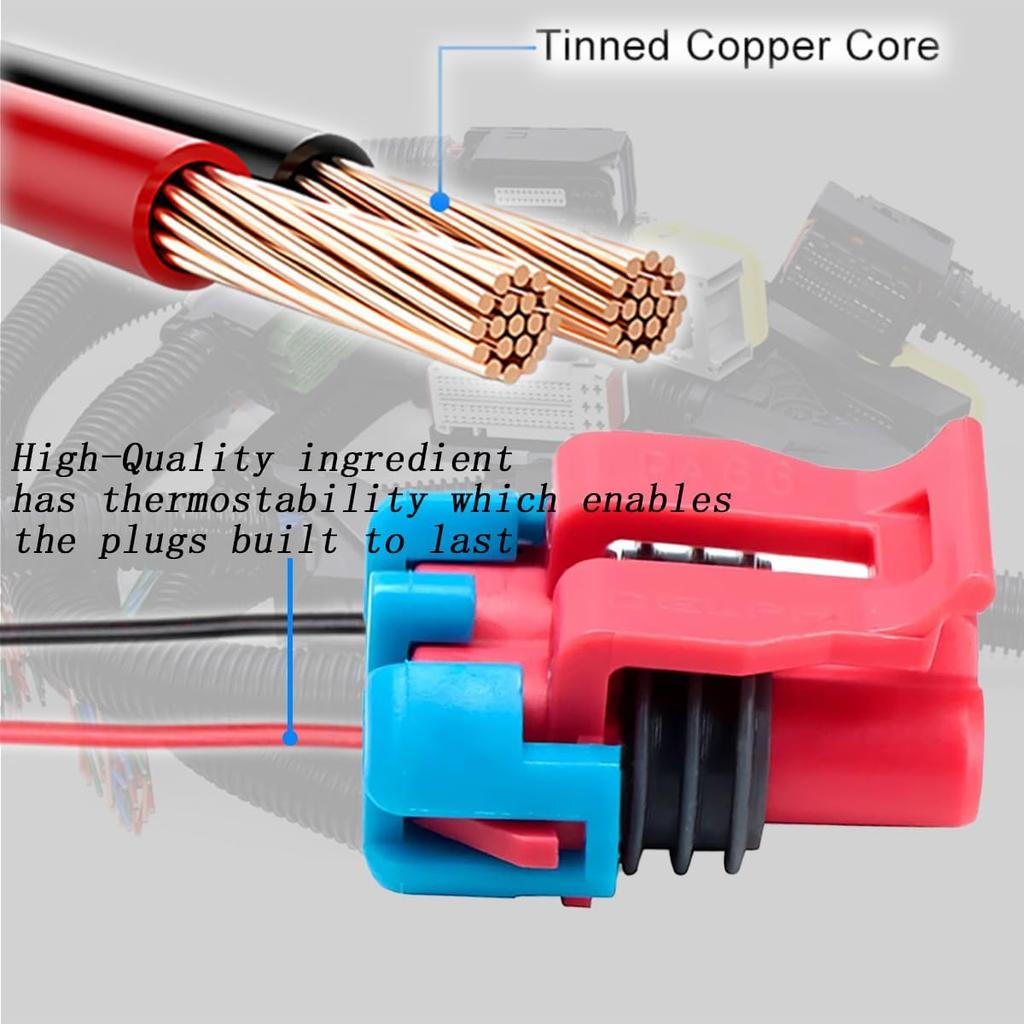 Vapor Canister Purge Valve solenoid Connector Harness Plug 214-1105 12581282 Replacement For Cadillac STS XLR For Chevy Avalanche Equinox Express