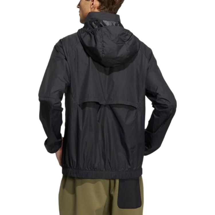 adidas Veste de protection solaire à manches longues et à capuche pour homme Noir HN4535