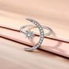 1pcs Light Luxury Star Moon Ring, Simple Opening Design, Fashionable and Versatile Accessory Ring