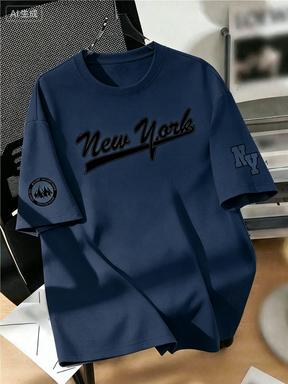 2026 New Fashion Printed Crewneck Tshirt Short Sleeve Casual Loose Fit Unisexs Tees