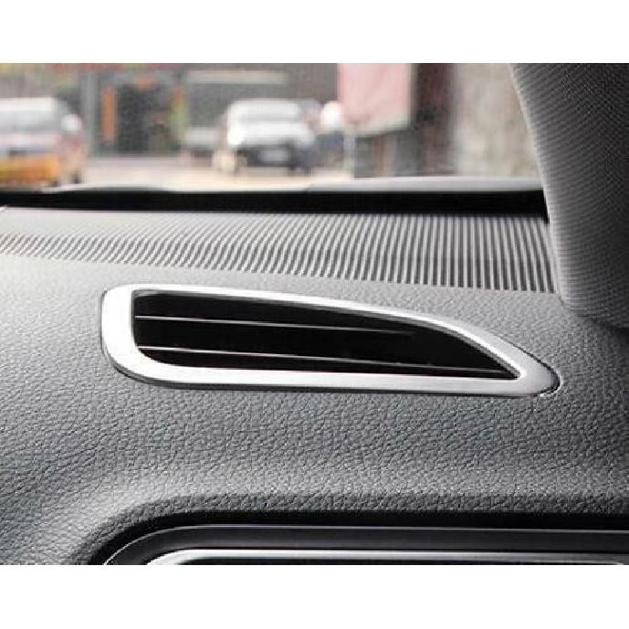 Silver Steel 2015-2019 For Subaru Outback Legacy Trim Dashboard Air Outlets Vent