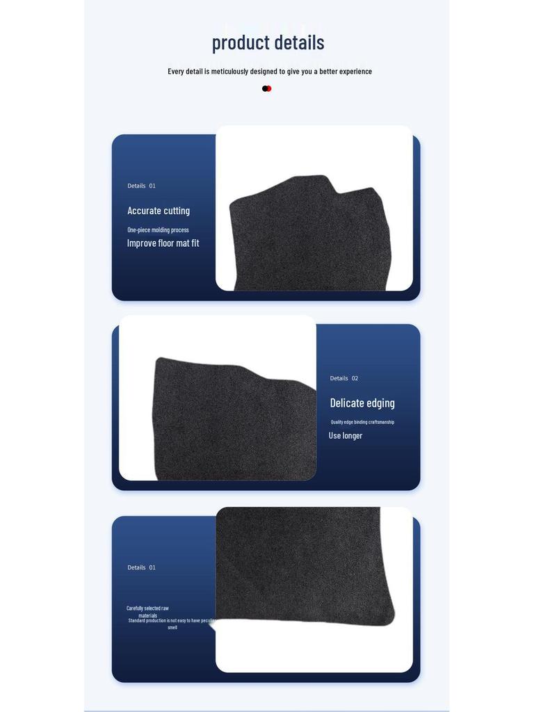 Durable Black Velour Floor Mats for Jianghuai iEVA50 (2018-2020), Custom-Fit