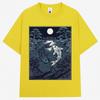 Japanese Style Yin Tang Koi Fish Moonrise Graphic T Shirt   Fashion Vintage T-shirts Oversized Cotton Casual Y2k T-shirt