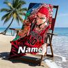 Custom Name Personalized SLAM DUNK Print Beach Towel, for Trip Camping Beach Party Home Decor, Birthday Gift for Family & Friends