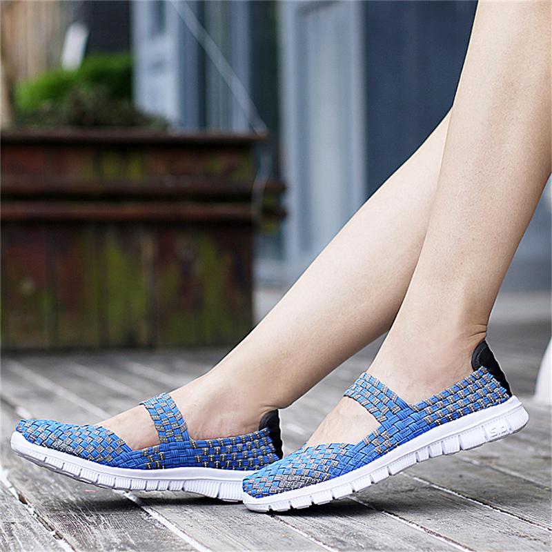 Kadın Moda Rahat Koşu Ayakkabıları Gökkuşağı Bayan Sneaker Örgü Örgü Kumaş Daireler Ayakkabı Boyutu 35-42