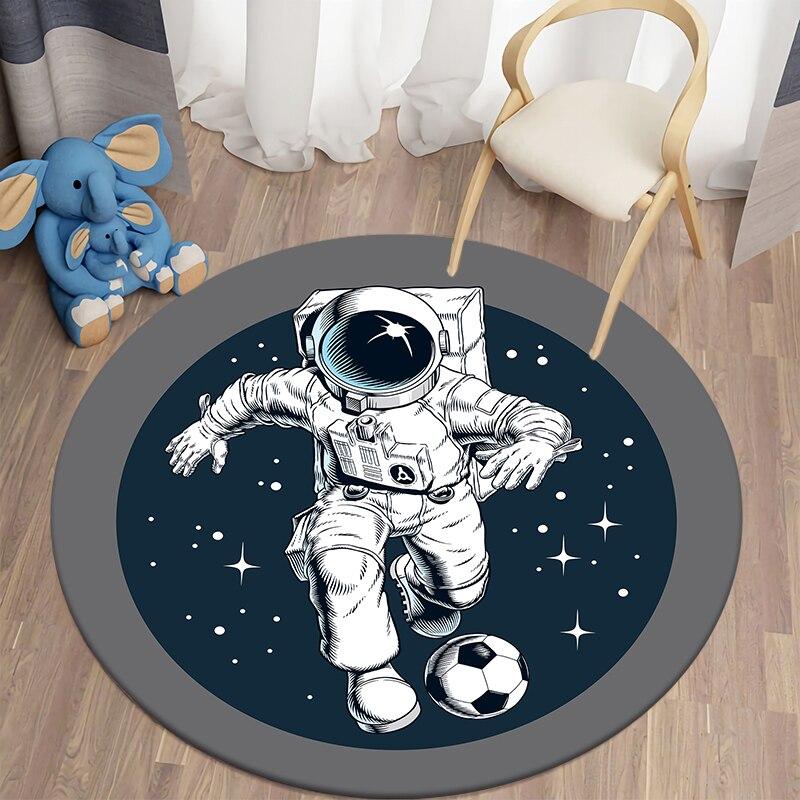 Astronaut Round Carpet for Living Room Rugs Bath Mat Area Rug Doormat Bedroom Children Carpet Alfombra Non-slip Floor Mat