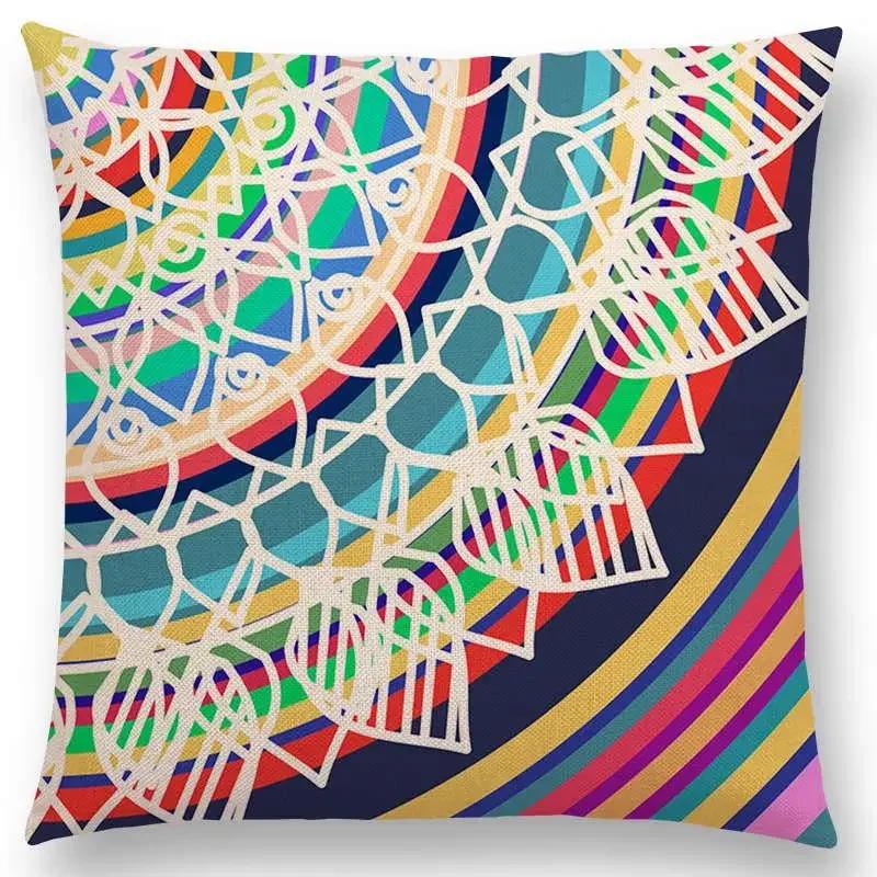 Newest Floral Sofa Pillow Case Geometric Landscape Tropical Joy Mandala Flowers Squares Arrow Cushion Cover