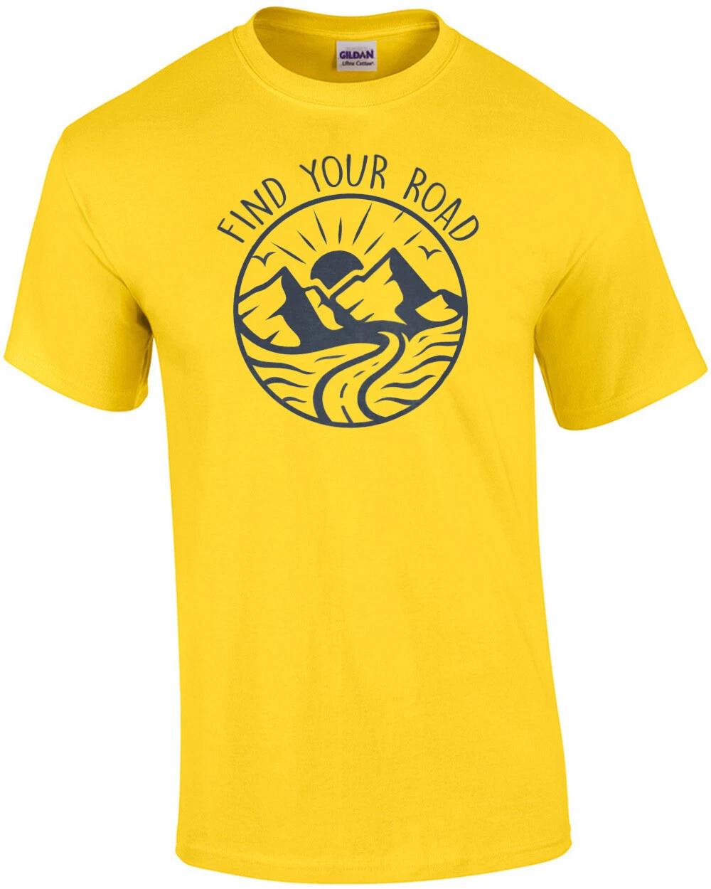 Find your road - Outdoors Camping Inspirational T-Shirt M
