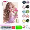 5D Diamond Painting Girl Decorative Painting DIY Cartoon Flower Character Handmade Digital Painting Kit