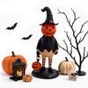 Resin Halloween Pumpkin Head Figurine Vintage Witch Gentleman Tabletop Decor Crafts Creative Pumpkins Ornament for Home
