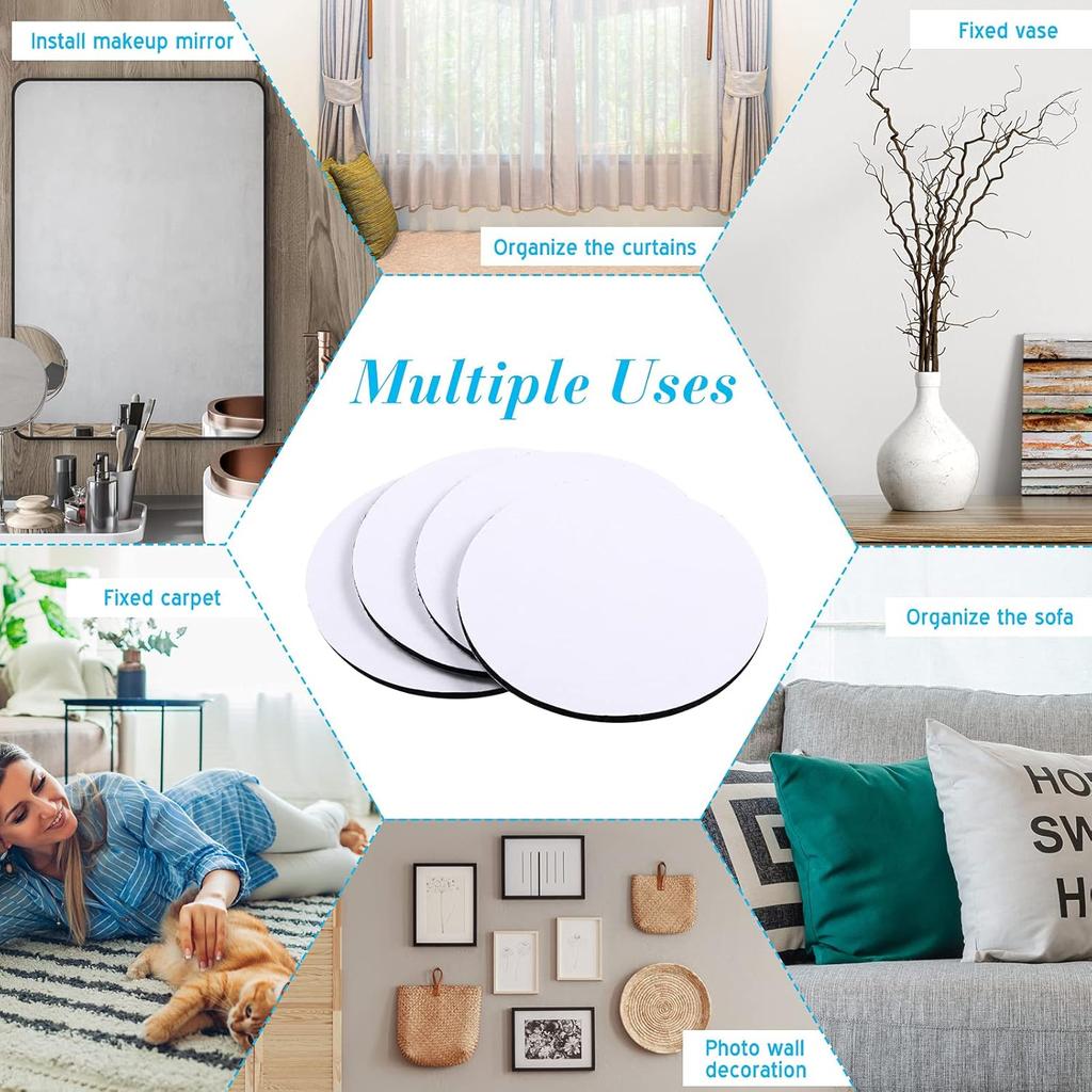 Heavy Duty Hook and Loop Adhesive Tape for Securing Bed Sheets Sofa Cushions and Rugs Non Slip Nylon Sticky Pads