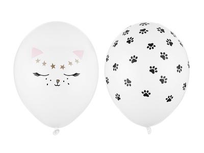 Balony 30 Cm, Kotek, Pastel Pure White (1 Op. / 50 Szt.)