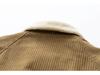 Men's Retro Velvet-Lined Corduroy Jacket - Winter Casual Lapel Coat
