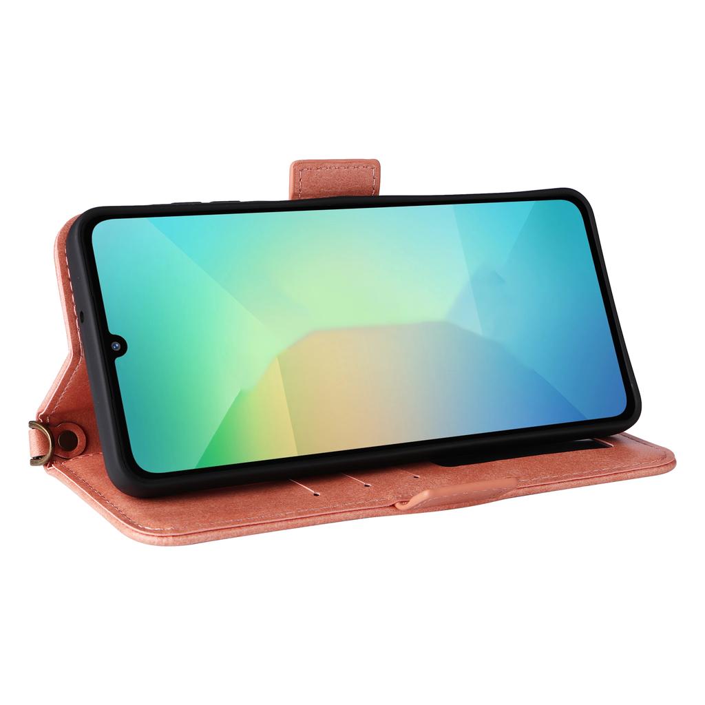 Do Samsung Galaxy A07 5G/A07 4G Skórzane Etui Portfel z Magnetycznym Zamknięciem i Funkcją Stojaka Pokrowiec na Telefon z Paskiem na Ramię