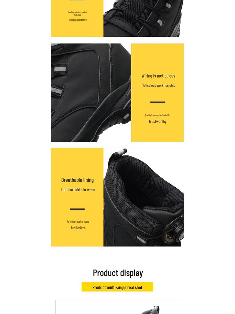 All-Season Anti-Smash & Puncture-Resistant Comfort Safety Shoes for Labor Protection