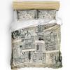 Brown Arabian Flowers Retro Duvet Cover Bed Bedding Set Home Textile Quilt Cover Pillowcases Bedroom Double Bedding Set No Sheet