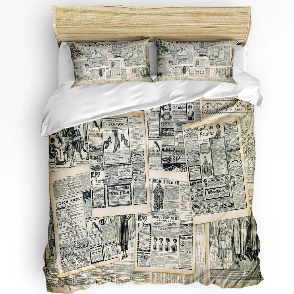 Brown Arabian Flowers Retro Duvet Cover Bed Bedding Set Home Textile Quilt Cover Pillowcases Bedroom Double Bedding Set No Sheet