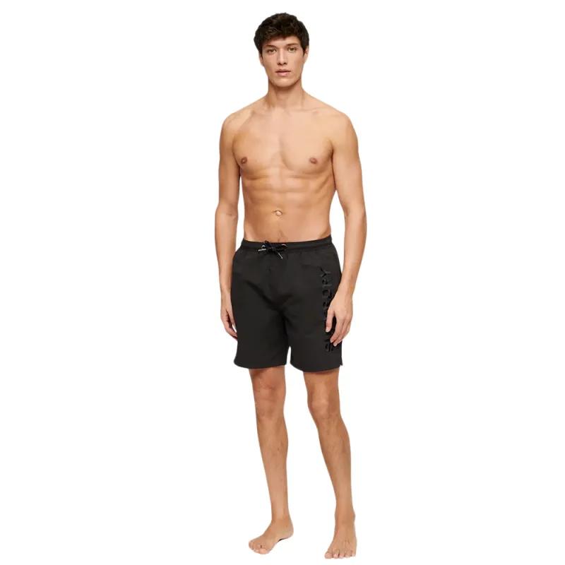 Superdry Herren Schwarz – Premium – Bestickte Badeshorts In 17 Zoll Schrittlänge - Bild 3
