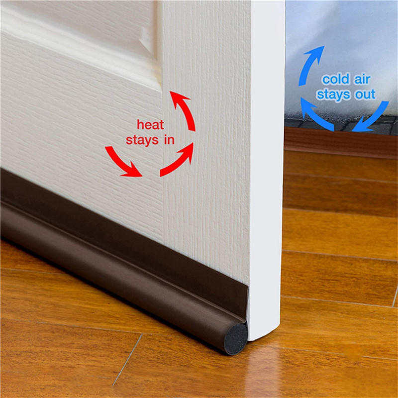 Single/Double-Sided Door Sealing Weather Strips Windproof Adjustable Under Door Draft Stoppers Sound Noise Blocker